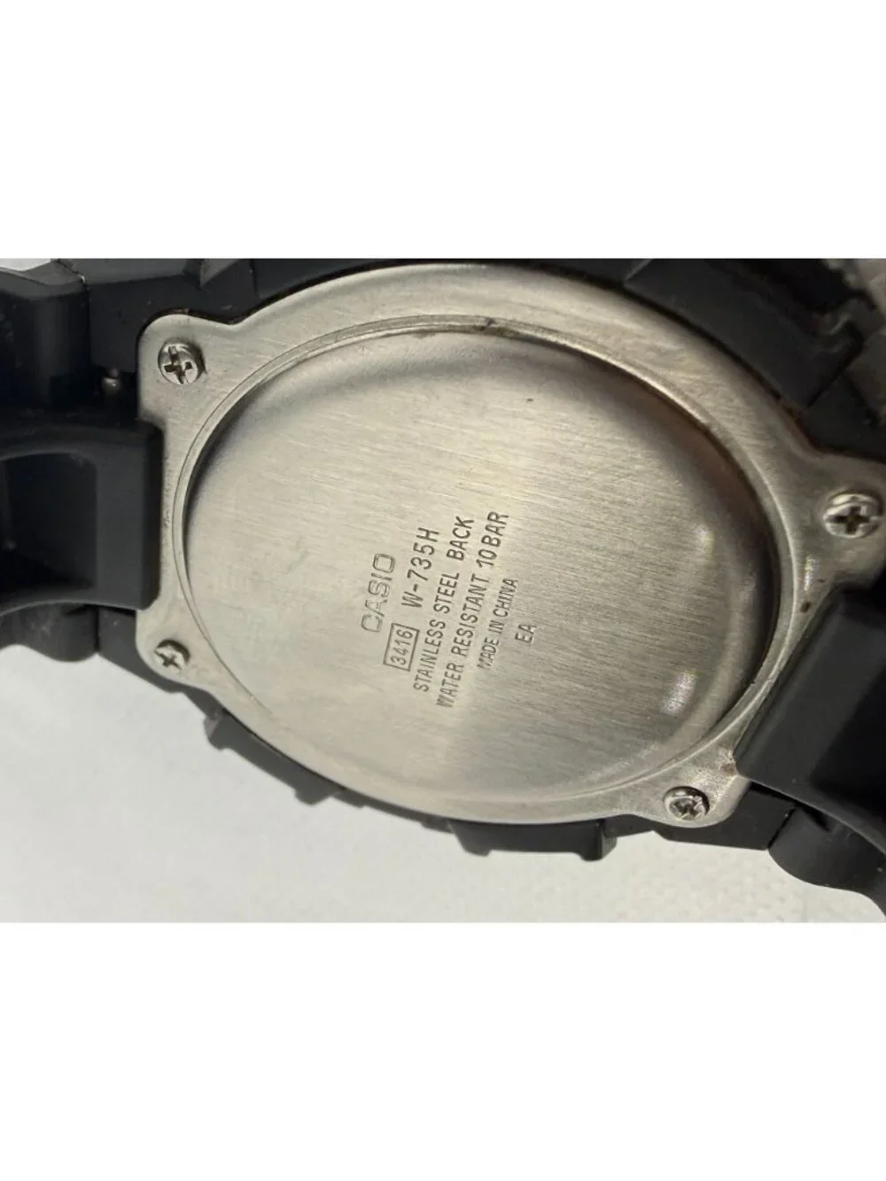 Casio W-735H Men's Black Digital Sport Watch 100M WR Vibe Alarm AS-IS - Picture 11 of 11